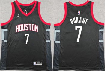 Men's Houston Rockets #7 Kevin Durant Black Statement Edition Stitched