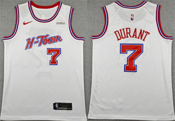 Men's Houston Rockets #7 Kevin Durant White 2025-26 City Edition Stitched Jersey