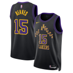 Men's Los Angeles Lakers #15 Austin Reaves Black 2025-26 City Edition Stitched