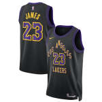 Men’s Los Angeles Lakers #23 LeBron James LeBron James Black 2025-26 City
