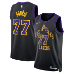 Men’s Los Angeles Lakers #77 Luka Doncic Black 2025-26 City Edition Stitched