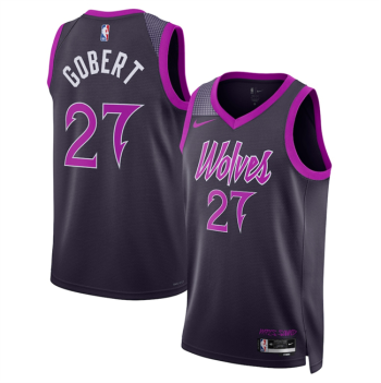 Men's Minnesota Timberwolves #27 Rudy Gobert Purple 2025-26 City