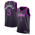 Men's Minnesota Timberwolves #3 Jaden McDaniels Purple 2025-26