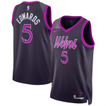 Men’s Minnesota Timberwolves #5 Anthony Edwards Purple 2025-26 City