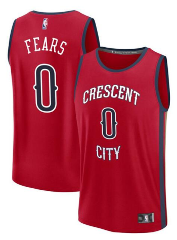 Men's New Orleans Pelicans #0 Jeremiah Fears Red 2025 Draft Statement Edition