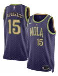 Men's New Orleans Pelicans #15 Jose Alvarado Purple 2024-25 City Ediiton Stitched