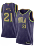 Men's New Orleans Pelicans #21 Yves Missi Purple 2024-25 City Ediiton Stitched