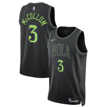 Men's New Orleans Pelicans #3 Jordan Poole Black 2025-26 City Ediiton Stitched