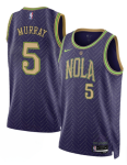 Men's New Orleans Pelicans #5 Dejounte Murray Purple 2024-25 City Ediiton Stitched