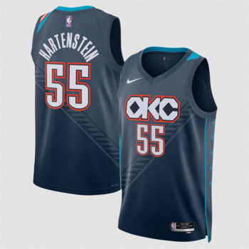 Men's Oklahoma City Thunder #55 Isaiah Hartenstein Navy 2025-26