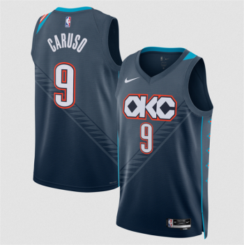 Men's Oklahoma City Thunder #9 Alex Caruso Navy 2025-26 City Edition