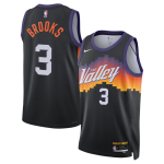 Men’s Phoenix Suns #3 Dillon Brooks Black 2025-26 City Edition Stitched Basketball