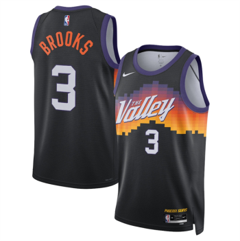 Men's Phoenix Suns #3 Dillon Brooks Black 2025-26 City Edition Stitched Basketball