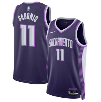 Men's Sacramento Kings #11 Domantas Sabonis Purple 2025-26 City Edition Stitched
