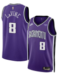 Men’s Sacramento Kings #8 Zach LaVine Purple 2025 Classic Edition Stitched