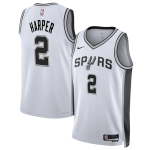 Men’s San Antonio Spurs #2 Dylan Harper White 2025 Draft Association Edition