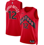 Men's Toronto Raptors #12 Collin Murray-Boyles Red 2025 Draft Icon Edition