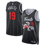 Men’s Toronto Raptors #19 Jakob Poeltl Black 2025-26 City Edition Stitched