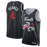 Men’s Toronto Raptors #4 Scottie Barnes 2025-26 City Edition Stitched Jersey Black