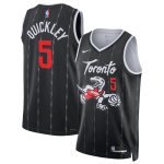 Men’s Toronto Raptors #5 Immanuel Quickley 2025-26 City Edition Stitched Jersey