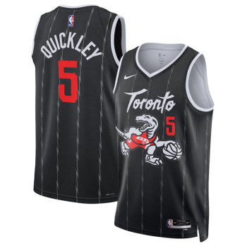 Men's Toronto Raptors #5 Immanuel Quickley 2025-26 City Edition Stitched Jersey