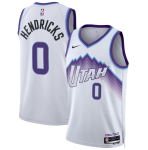 Men’s Utah Jazz #0 Taylor Hendricks White 2025 Association Edition Stitched