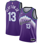 Men's Utah Jazz #13 Walter Clayton Jr. Purple 2025 Icon Edition Stitched Basketball