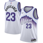 Men’s Utah Jazz #23 Lauri Markkanen White 2025 Association Edition Stitched