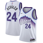 Men’s Utah Jazz #24 Walker Kessler White 2025 Association Edition Stitched