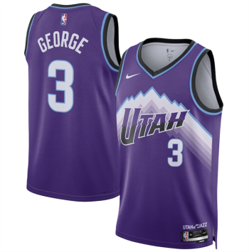Men's Utah Jazz #3 Keyonte George Purple 2025 Icon Edition Stitched Basketball