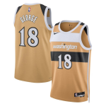 Men’s Washington Wizards #18 Kyshawn George Tan Nike 2025-26 City Edition