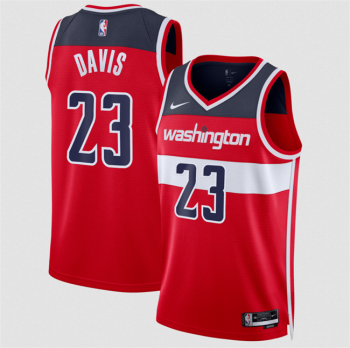 Men's Washington Wizards #23 Anthony Davis Red 2026 Icon Edition Stitched