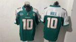 Miami Dolphins 10 Tyreek Hill White Aqua Stitched Jersey