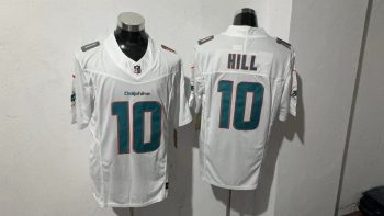 Miami Dolphins 10 Tyreek Hill White Stitched Jersey (2)