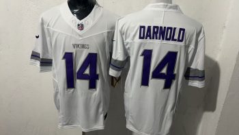 Minnesota Vikings 14 Sam Darnold White Alternate Stitched Jersey