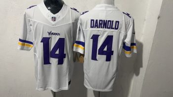 Minnesota Vikings 14 Sam Darnold White Stitched Jersey