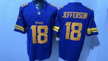 Minnesota Vikings 18 Justin Jefferson Purple Stitched Jersey