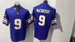 Minnesota Vikings 9 J.J. McCarthy Purple Throwback Stitched Jersey