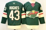 Minnesota Wild #43 Hughes Green stitched hockey jersey