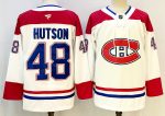 Montreal Canadiens #48 Hutson White stitched hockey jersey