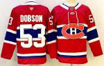 Montreal Canadiens #53 Dobson Red stitched hockey jersey