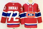 Montreal Canadiens #72 Xhekaj Red stitched hockey jersey