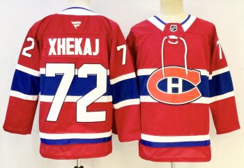 Montreal Canadiens #72 Xhekaj Red stitched hockey jersey
