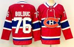 Montreal Canadiens #76 Bolduc Red stitched hockey jersey