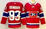 Montreal Canadiens #93 Demidov Red stitched hockey jersey
