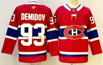 Montreal Canadiens #93 Demidov Red stitched hockey jersey