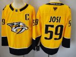 Nashville Predators #59 Josi Yellow stitched hockey jersey