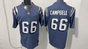 New England Patriots #66 Campbell Navy Blue Stitched Jersey