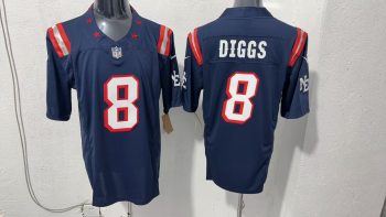 New England Patriots Diggs #8 Blue Jersey
