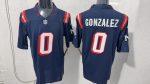 New England Patriots Gonzalez #0 navy Jersey